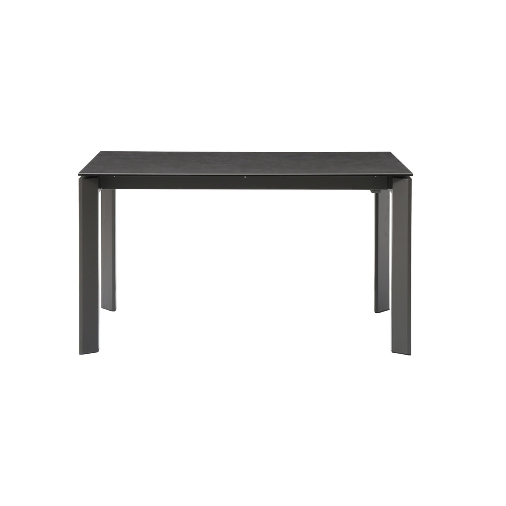 Table repas en céramique noir 140 cm avec allonge SCAR