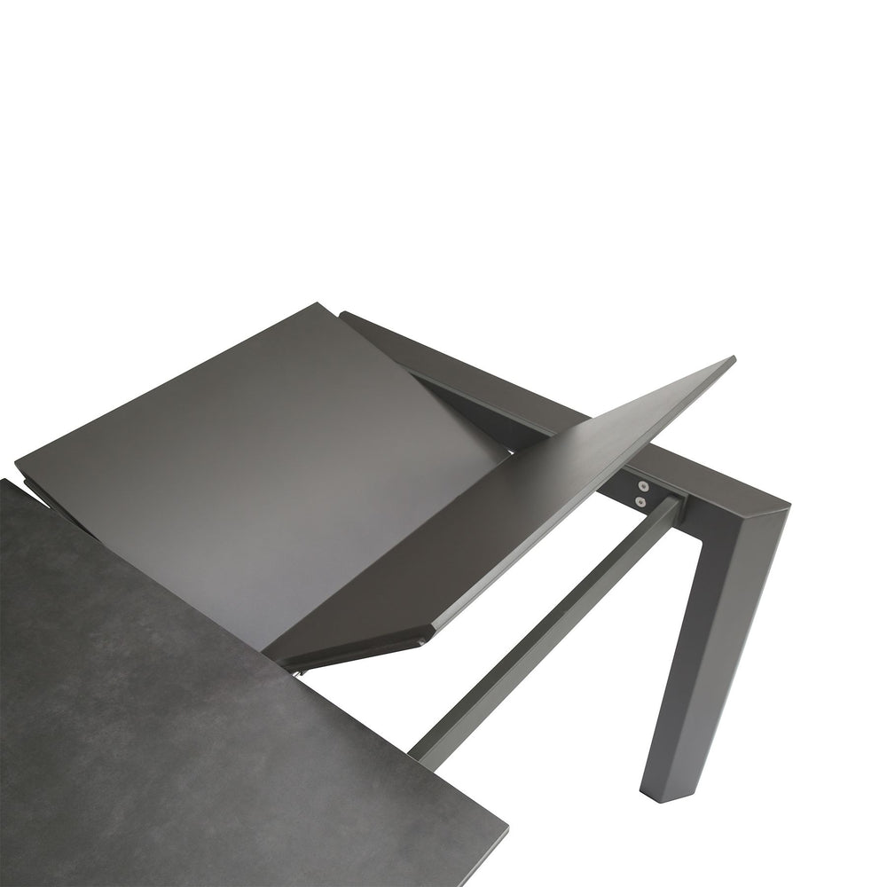 Table repas en céramique noir 140 cm avec allonge SCAR