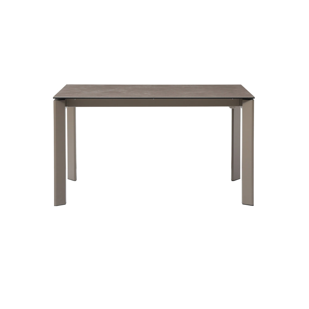 Table repas en céramique gris 140 cm avec allonge SCAR