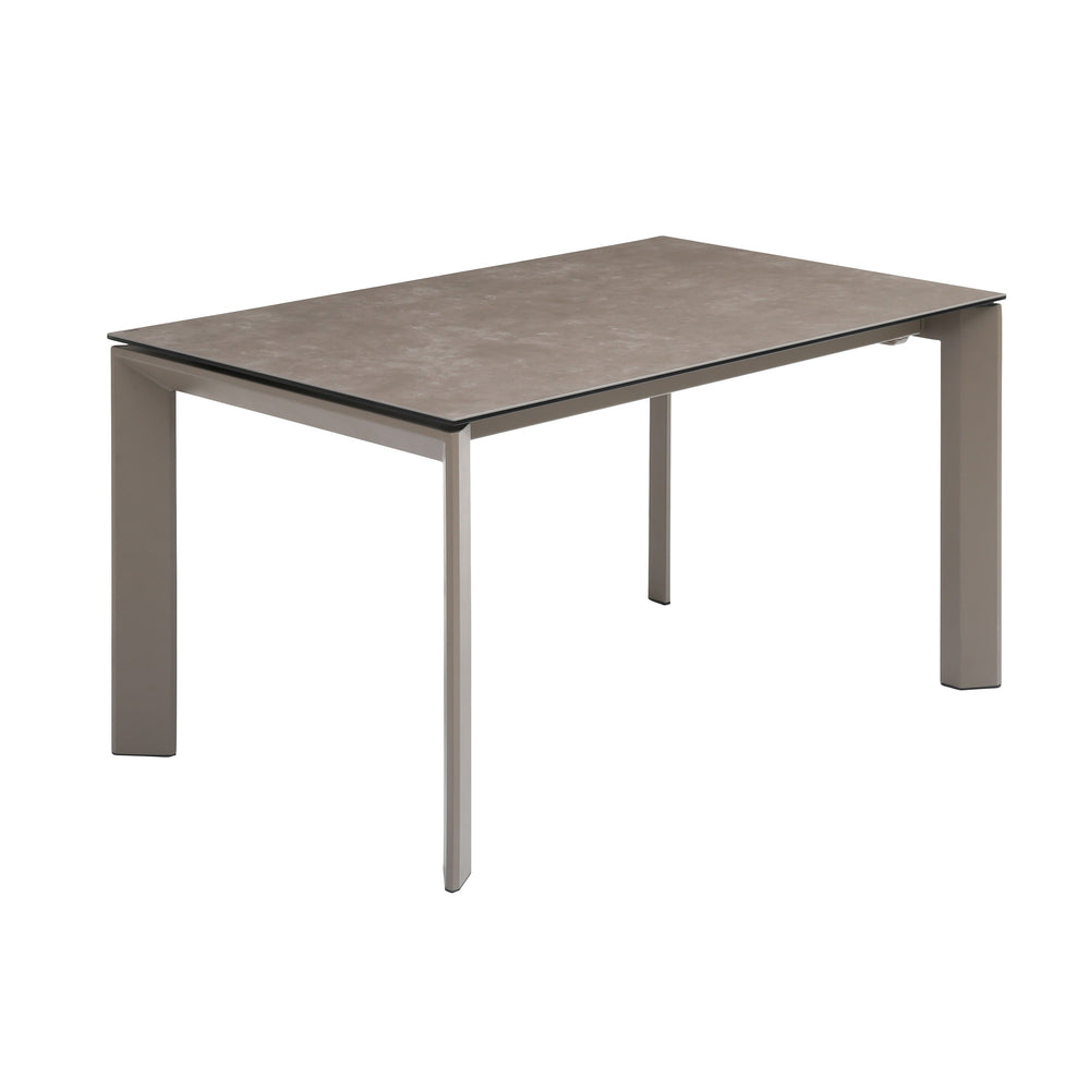 Table repas en céramique gris 140 cm avec allonge SCAR