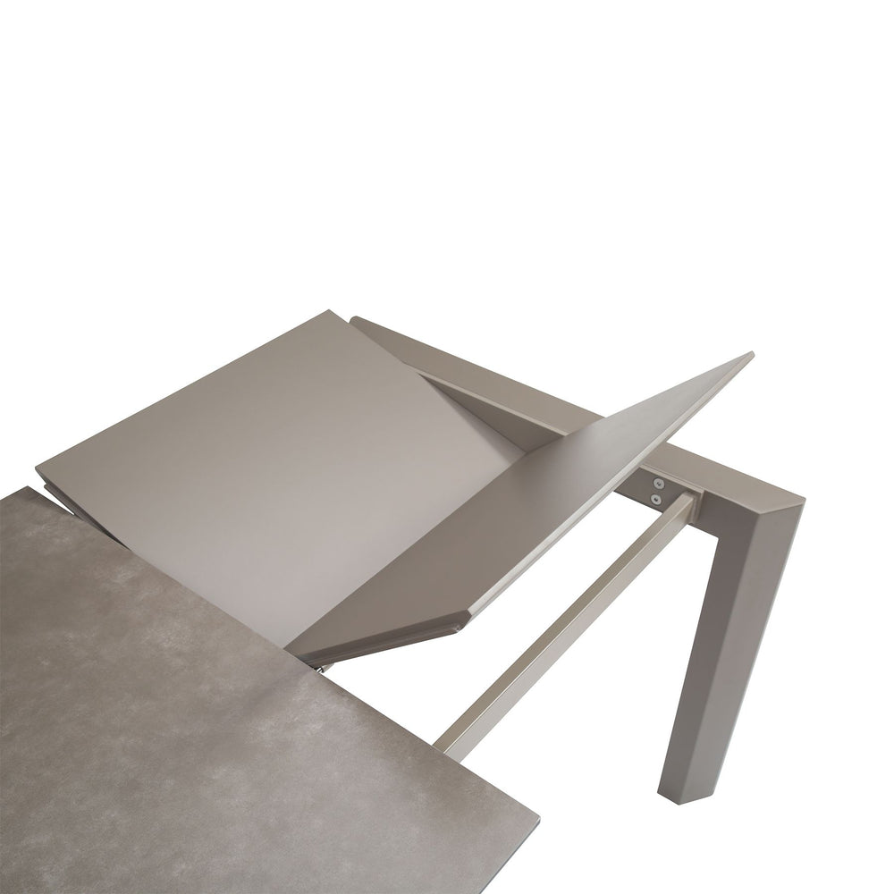 Table repas en céramique gris 140 cm avec allonge SCAR