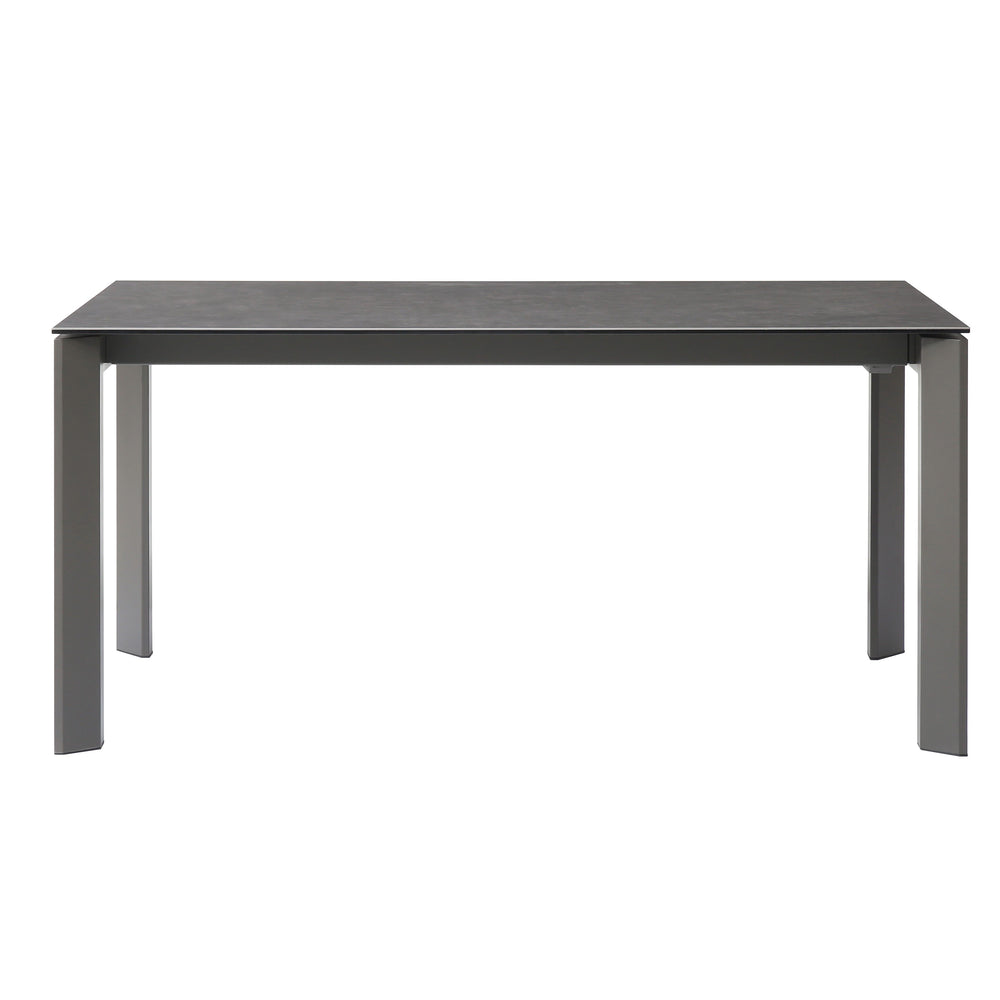 Table repas en céramique noir 160 cm avec allonge SCAR