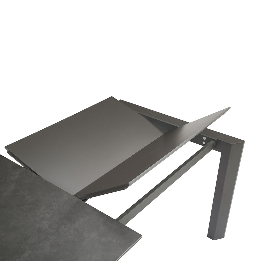 Table repas en céramique noir 160 cm avec allonge SCAR