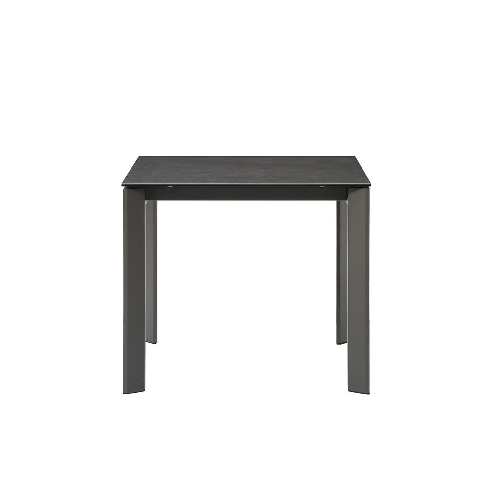 Table repas en céramique noir 90 cm avec allonge SCAR