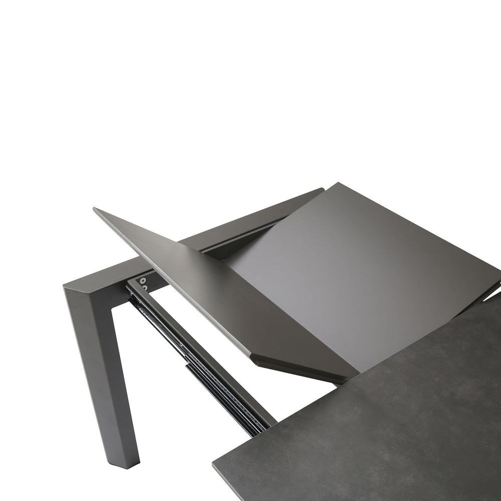 Table repas en céramique noir 90 cm avec allonge SCAR