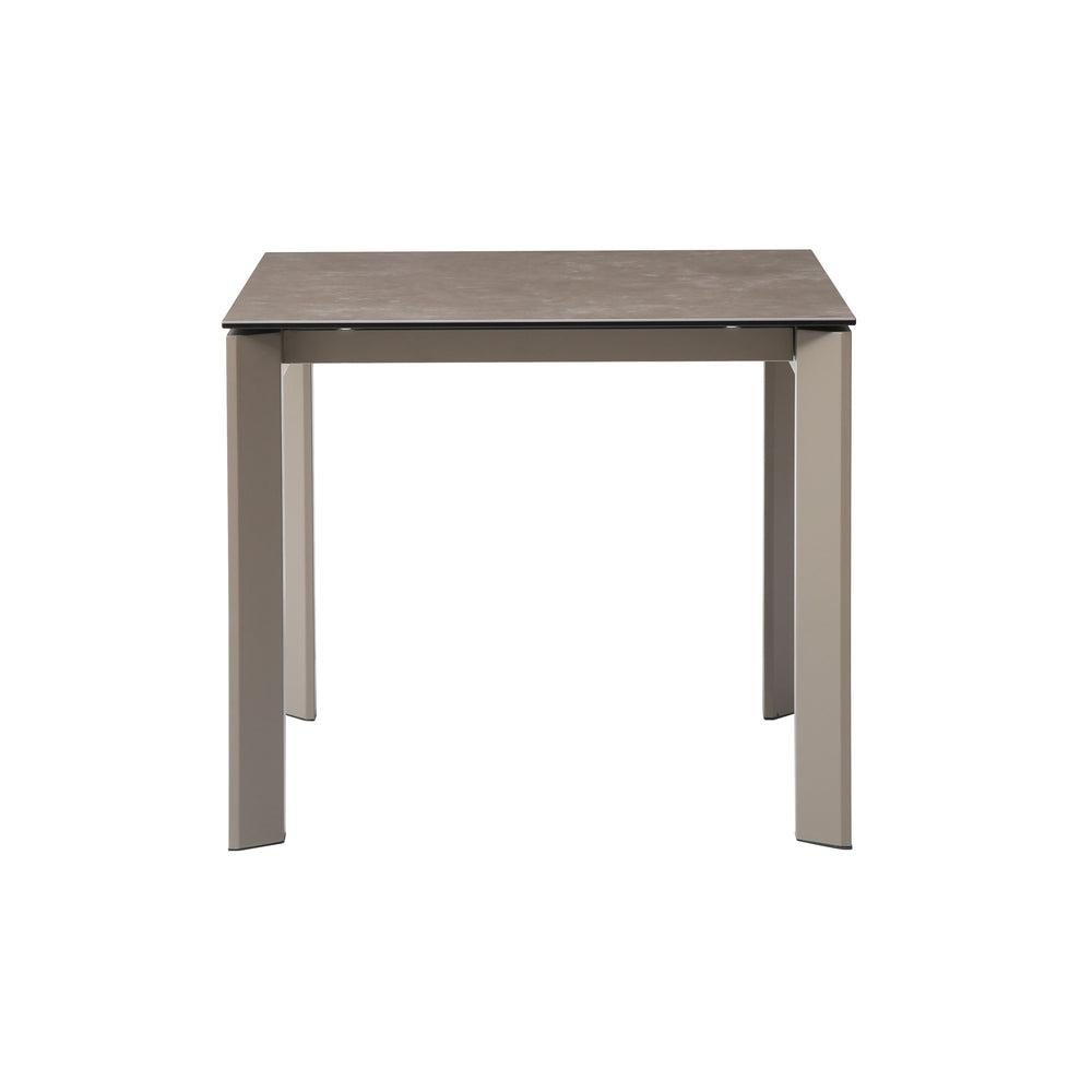 Table repas en céramique gris 90 cm avec allonge SCAR