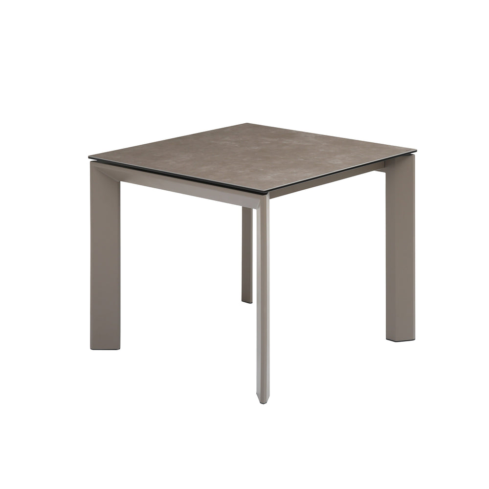 Table repas en céramique gris 90 cm avec allonge SCAR