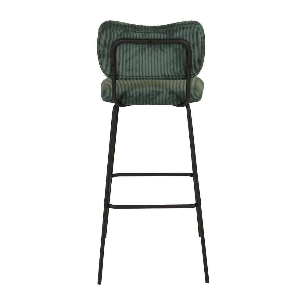 Chaise snack velours côtelé vert foncé SEMA