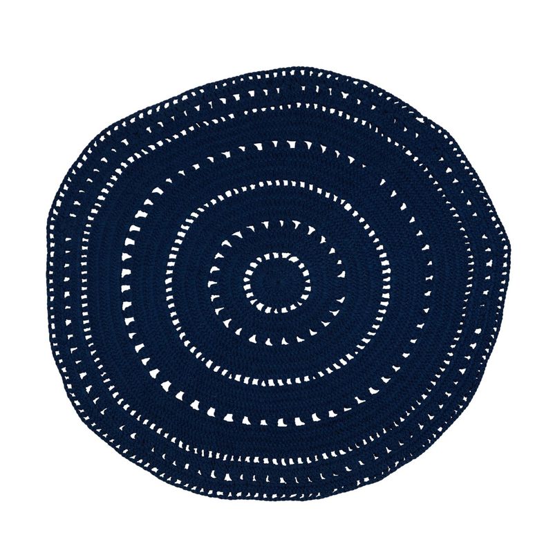 Tapis bleu Ø120 cm Umaa