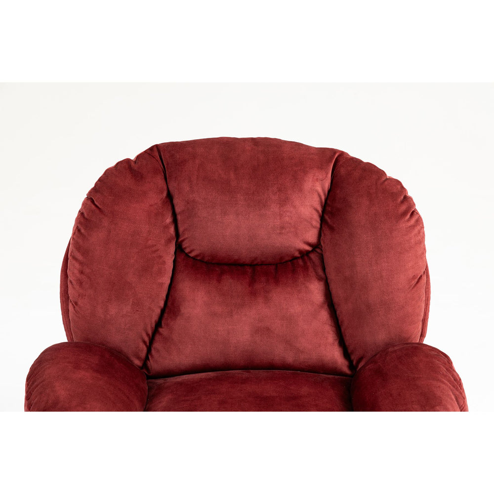 Fauteuil pivotant en velours bordeaux TOPI