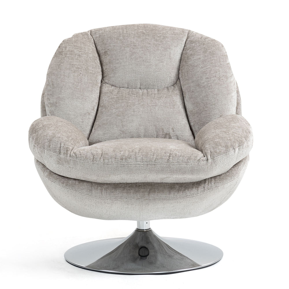 Fauteuil pivotant taupe TOPI