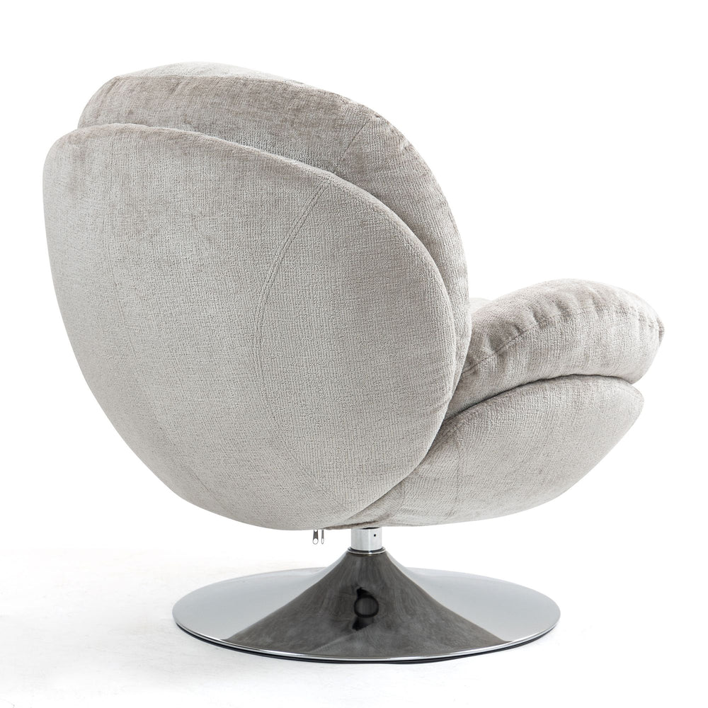 Fauteuil pivotant taupe TOPI