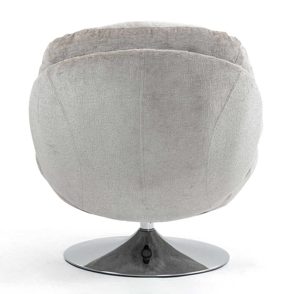 Fauteuil pivotant taupe TOPI