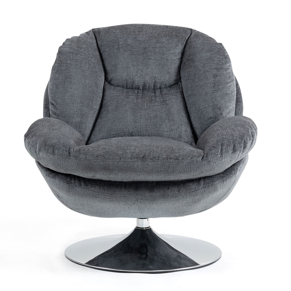 Fauteuil pivotant gris foncé TOPI