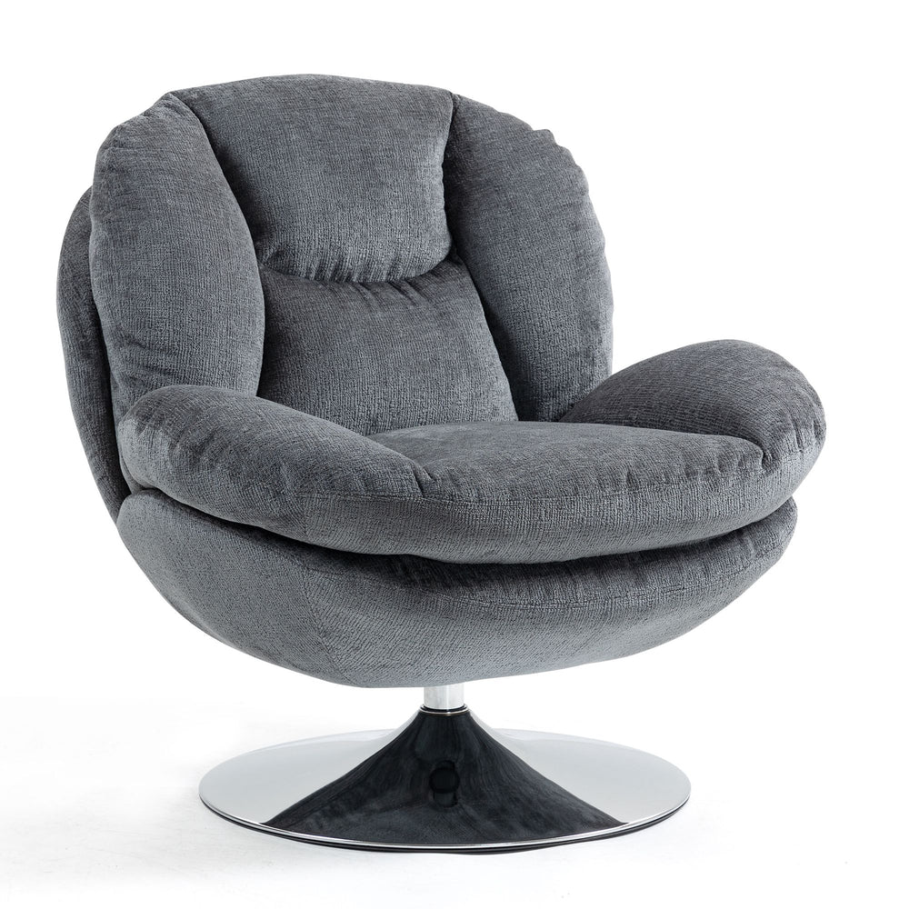 Fauteuil pivotant gris foncé TOPI