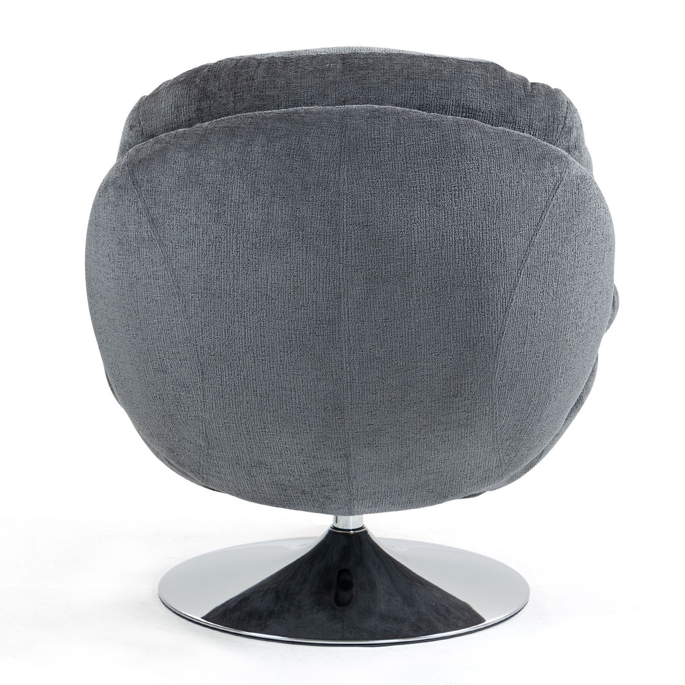 Fauteuil pivotant gris foncé TOPI