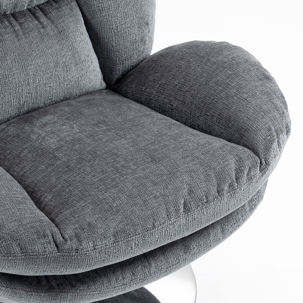 Fauteuil pivotant gris foncé TOPI