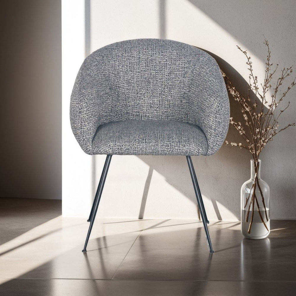 Fauteuil en tissu gris foncé VADIM