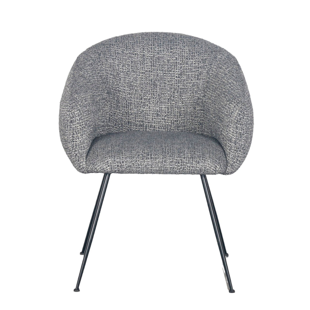 Fauteuil en tissu gris foncé VADIM