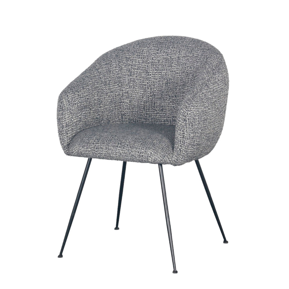 Fauteuil en tissu gris foncé VADIM