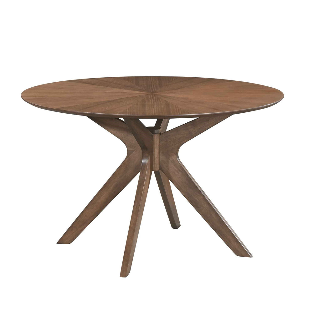 Table repas ronde 120 cm placage noyer